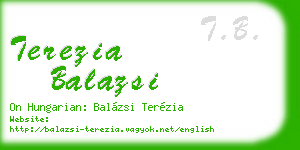 terezia balazsi business card